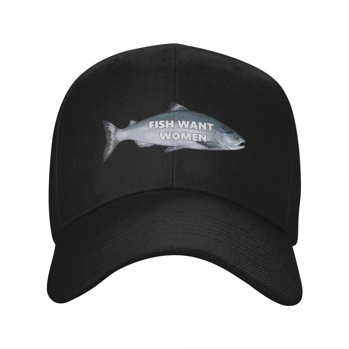 

fish want women Baseball Cap Mountaineering Sun Cap Funny hats Golf Wear Men Women's