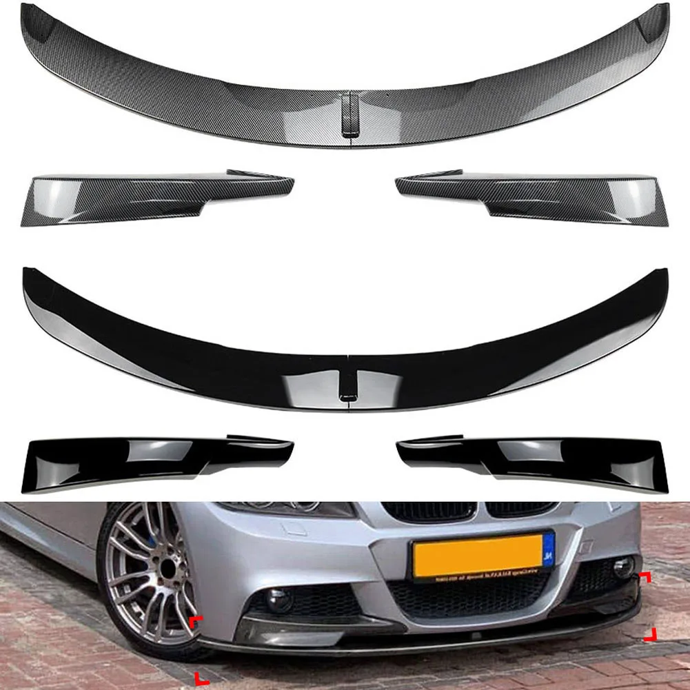 

Four Stage Front Lip Splitter Spoiler Side Lower Splitters Body Kit For BMW 3 Series E90 E91 LCI M Sport 2009-2012