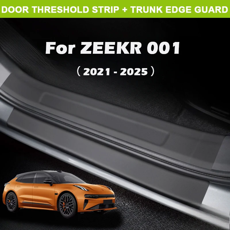 

Для Zeekr 001 2021-2025 наклейки на порог автомобиля, педаль, защитная пластина, накладка на порог багажника, защитная полоса, наклейки, аксессуары
