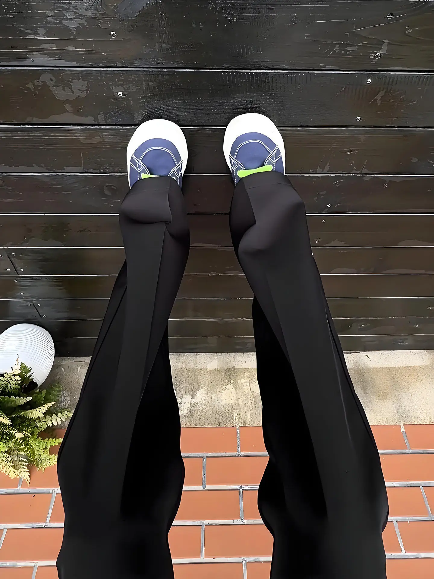 Black Bell Bottom Casual Ice Silk West Pants Men's Summer Thin Lightweight Drapey Straight Legging Trousers for Teens