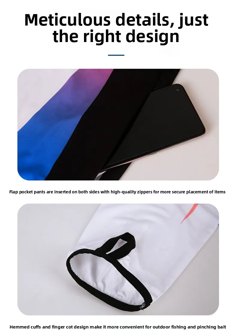 بدلة واقية من الشمس لصيد الأسماك من الحرير الجليدي للرجال صيفية قابلة للتنفس سترة صيد السمك مقاس كبير ملابس صيد الأسماك البحرية #6