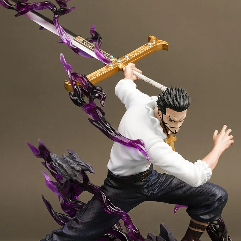 

35cm One Piece Anime Figures Dracule Mihawk Action Figure Excellent Pvc Statue Collection Model Doll Ornaments Boys Toys Gift