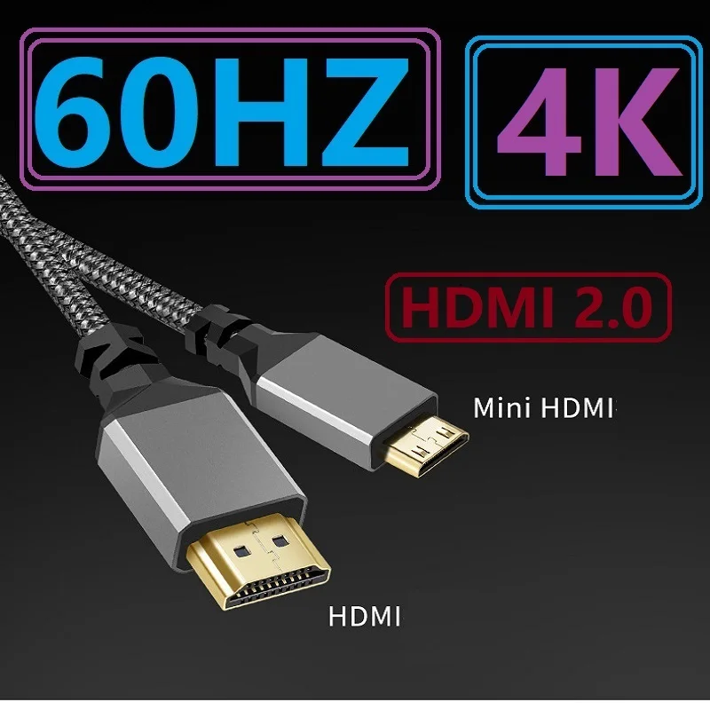 1M//2M/3M HDMI Cable Nylon HD 4K@60HZ Compatible V2.0 HDMI TO HDMI MINIHDMI MICROHDMI MINI MICRO Extension Male to Male Cable