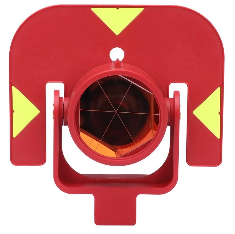 GPR111 Red Single Basic Circular Reflective Replace Prism Assembly Set with Holder and Target for Total Station