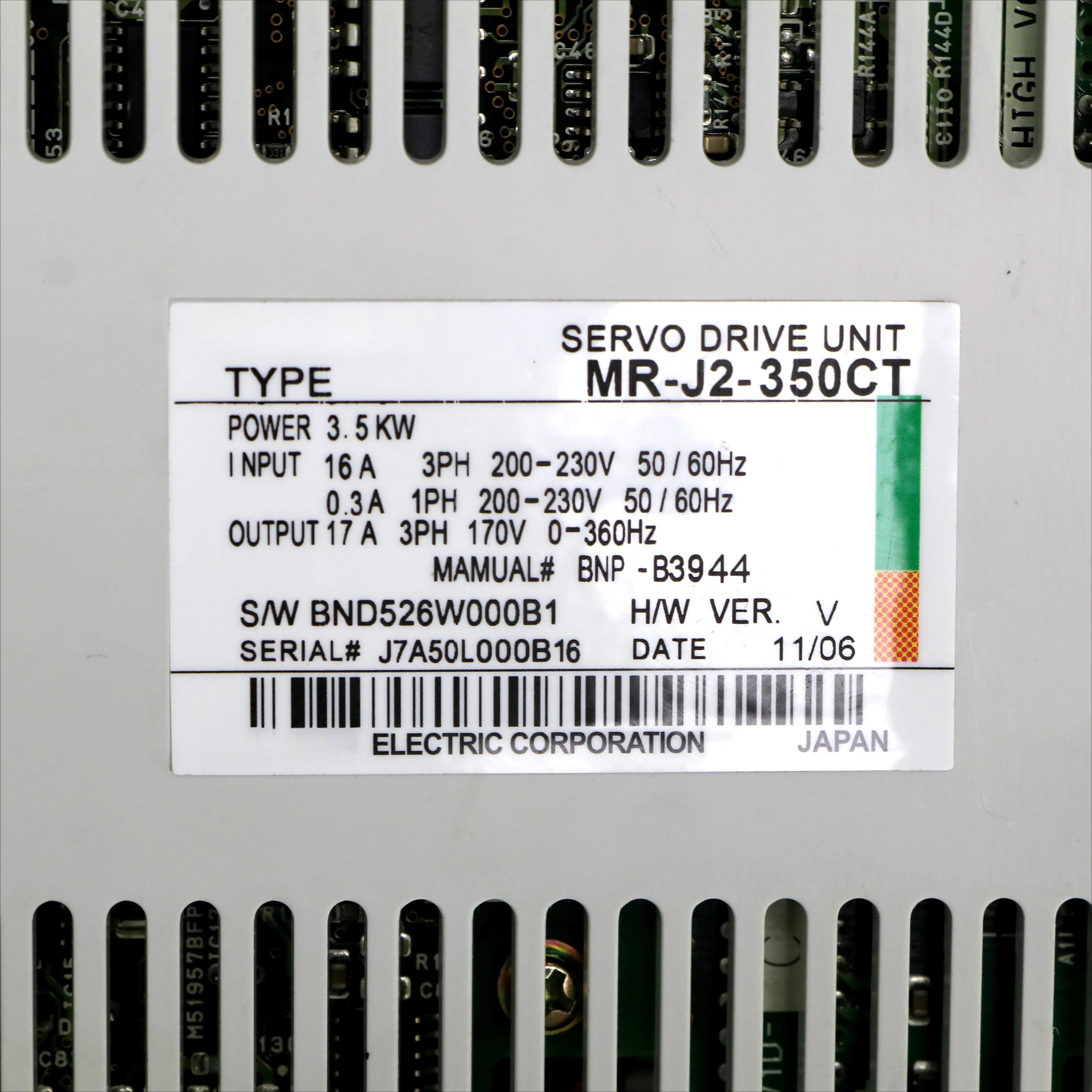 MR-J2-350CT Servo Drive Novo estoque com garantia de um ano