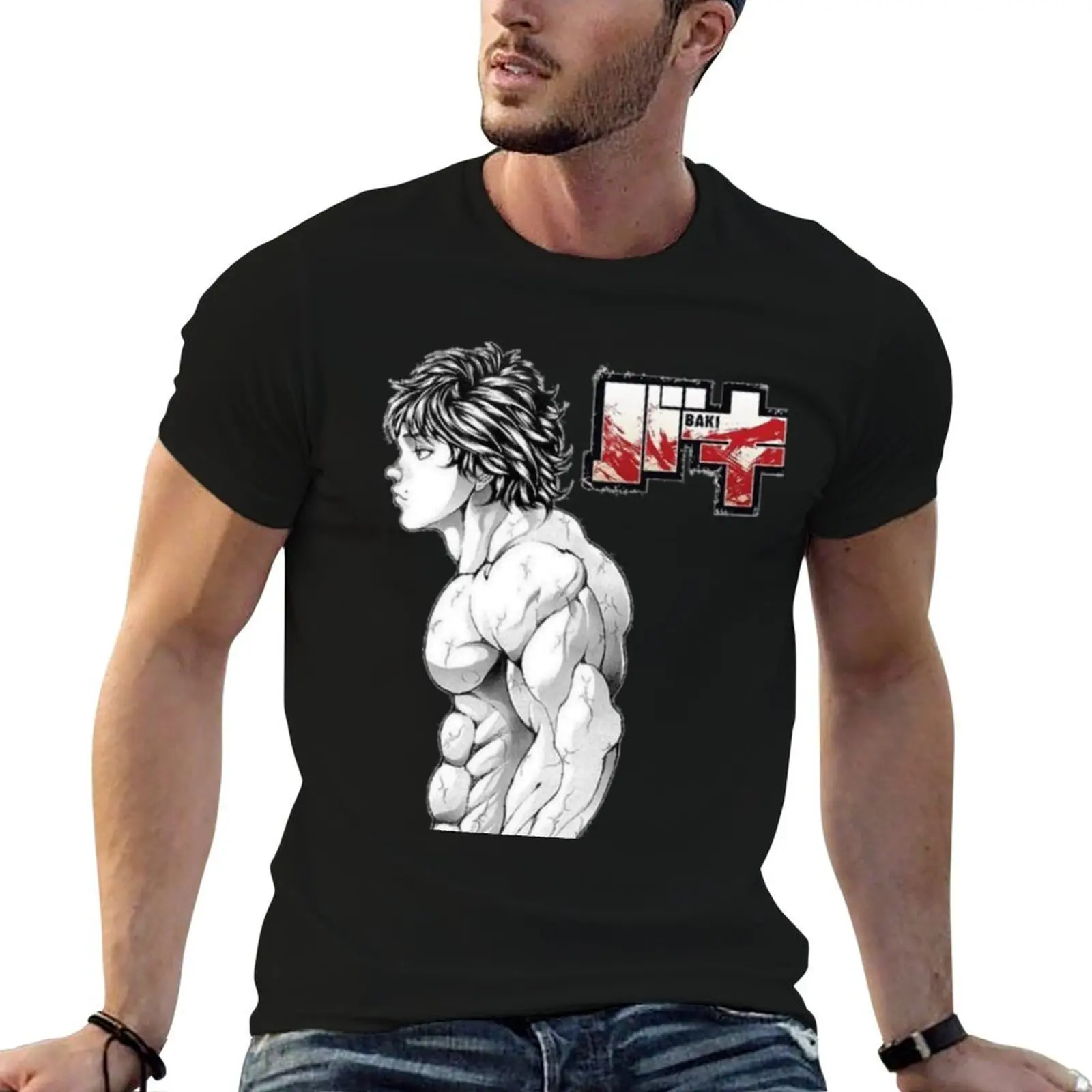 

Baki : Baki Hanma fanart T-Shirt t shirts for man pack white t shirts for man graphic funny cotton tshirt 100% T-shirt