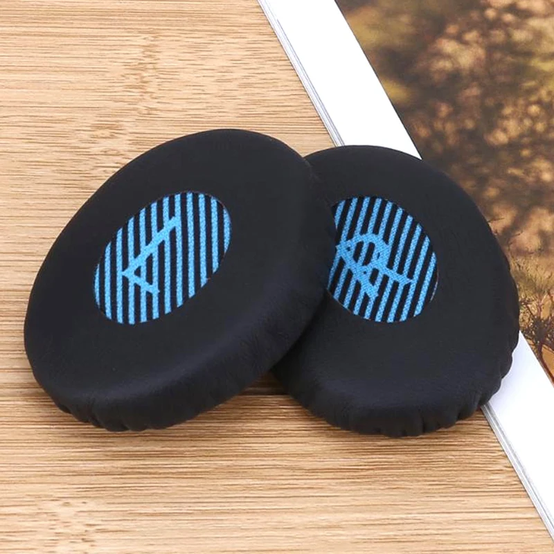 2 pçs substituição almofadas de ouvido earmuffs almofadas earpad capas para bose oe2 oe2i soundtrue fone ouvido azul