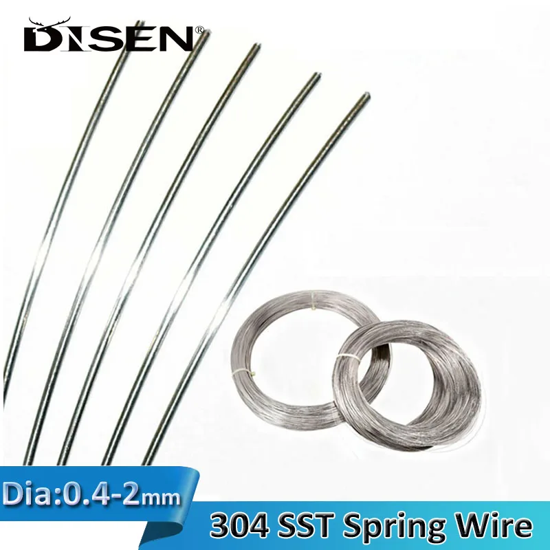 3/5/10 Meters 304 Stainless Steel Spring Steel Wire Single Strand Elastic Disc Steel Wire Diameter 0.4mm-2mm