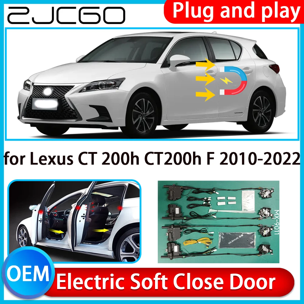ZJCGO for Lexus CT 200h CT200h F 2010-2022 Auto Pull Car Soft Close Kit Door Power Latch Electric Door Catch Soft Closing Assist