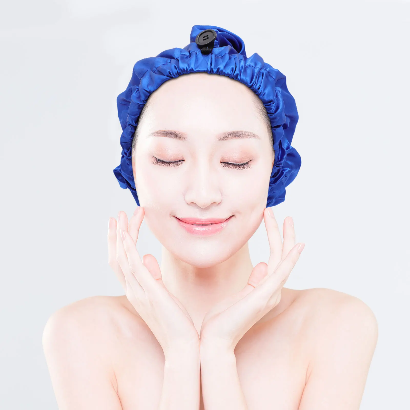 

Elastic Hair Cap Satin Bonnet Long Braid for Sleeping Wrap Braids Take Bath Miss