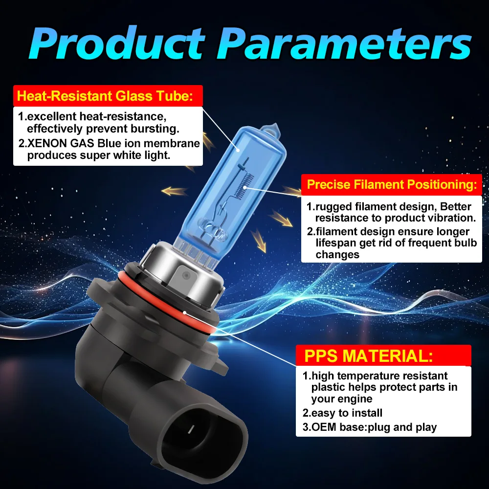 4 قطعة لفورد إكسبيديشن 2003 2004 2005 2006 مصابيح هالوجين Canbus خطأ 9005 9006 عالية منخفضة شعاع 100 واط IP68 التوصيل والتشغيل LED Blubs #3