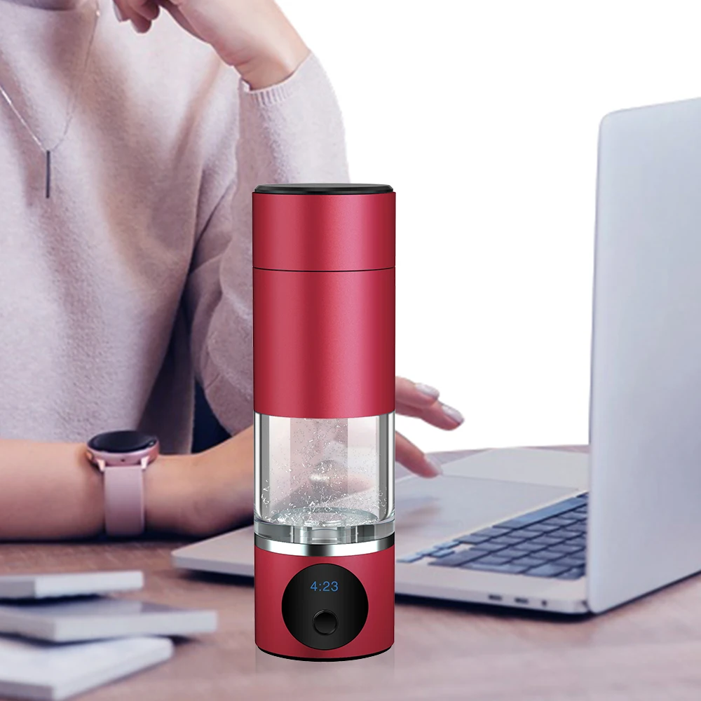 

OEM ODM Rechargeable 5000PPB Portable Hydrogen Water Generator 230ml PEM SPE Bottle Generator