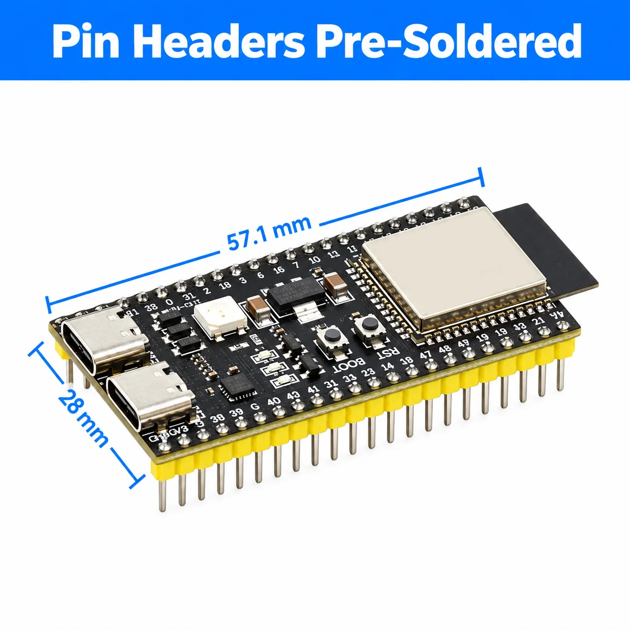 5PCS ESP32-S3-DevKitC-1 Development Board ESP32-S3 N8R2 N8R8 N16R8 WiFi Bluetooth MCU Module