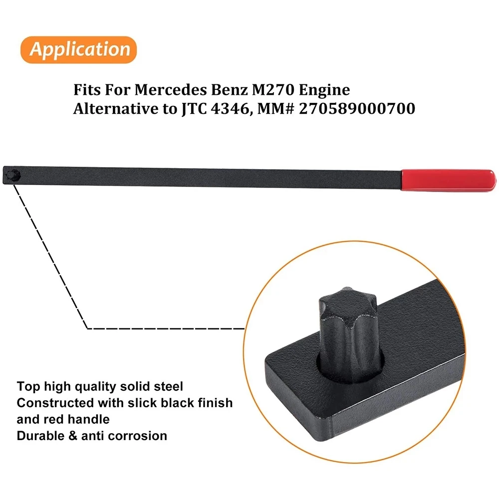 Serpentine Belt Tool For Mercedes Benz M270 Engine Adjustment Wrench Belt Tension Lever Tools Replace JTC 4346 MM 270589000700