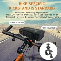 30W Portable Outdoor Waterproof Cycling Subwoofer Electronic Golf Cart Magnetic Wireless Bluetooth Speaker with Bicycle Stand