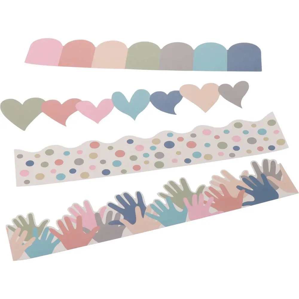 Decalques de parede 91.8 pés quadro de avisos borda autoadesiva estilo boho guarnição quadro de avisos colorido placas de avisos de parede