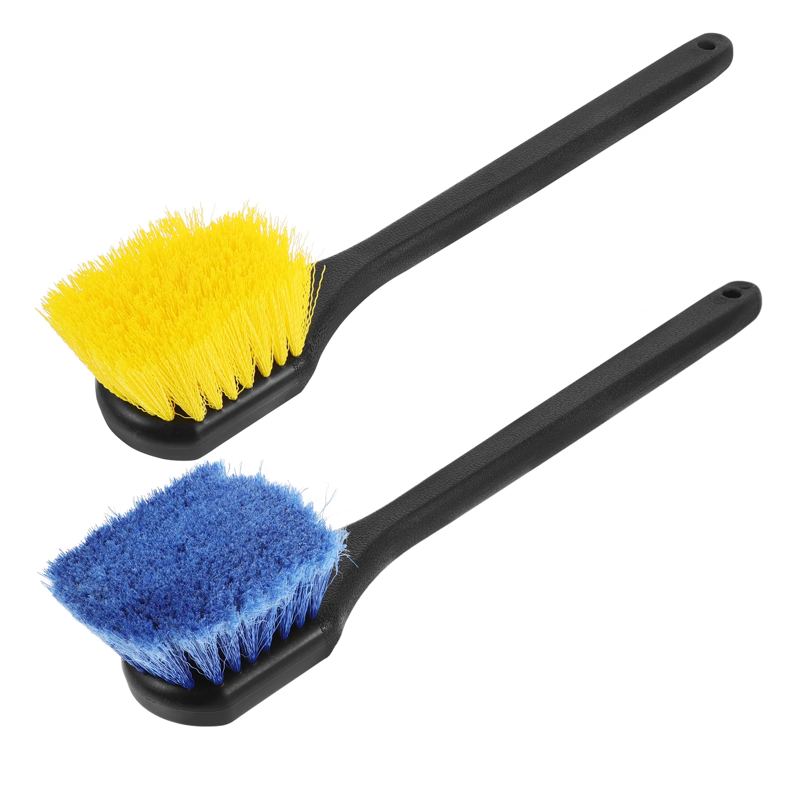 2 Pcs Tire Brush Cleanser Car Wheel Detailing Hub Plastic Washing with Long Handle