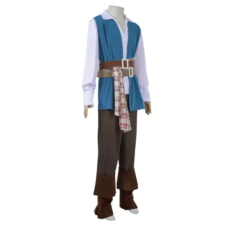 Halloween Jack Sparrow Costume Cosplay pirati dei caraibi capitano uniforme Set festa di carnevale Unisex pirata gioco di ruolo