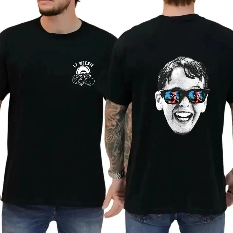 

LT Weenie Graphic Cotton Tee Front Back Funny Character Print Men Cotton T-shirt Luxury Brand Fashion Big Size Top Casual