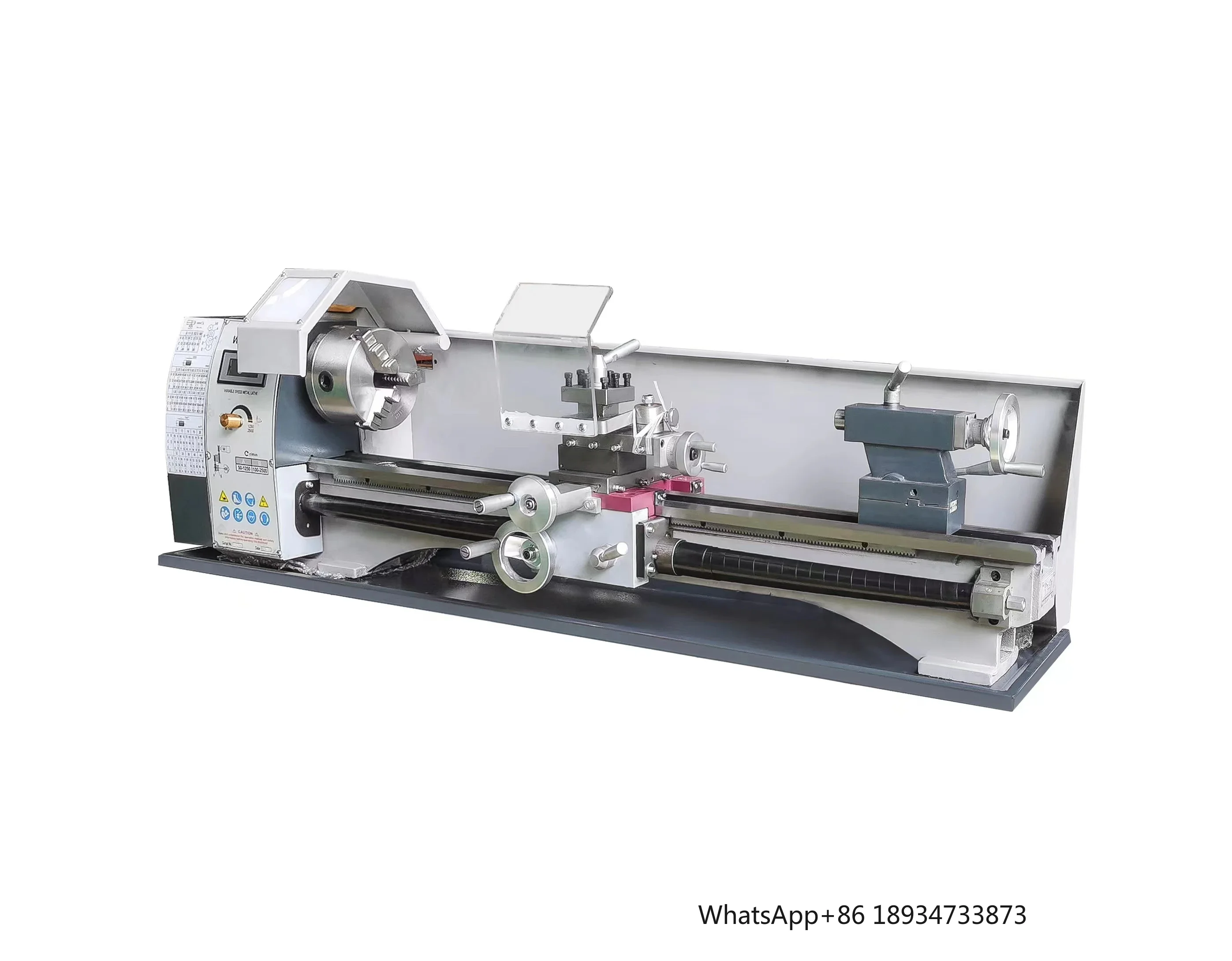 HUISN Extend WM210V*800mm  Hobby Metal Manual Lathe  Machine Turning Machine Lathes Bench Top Mini Metal Lathes