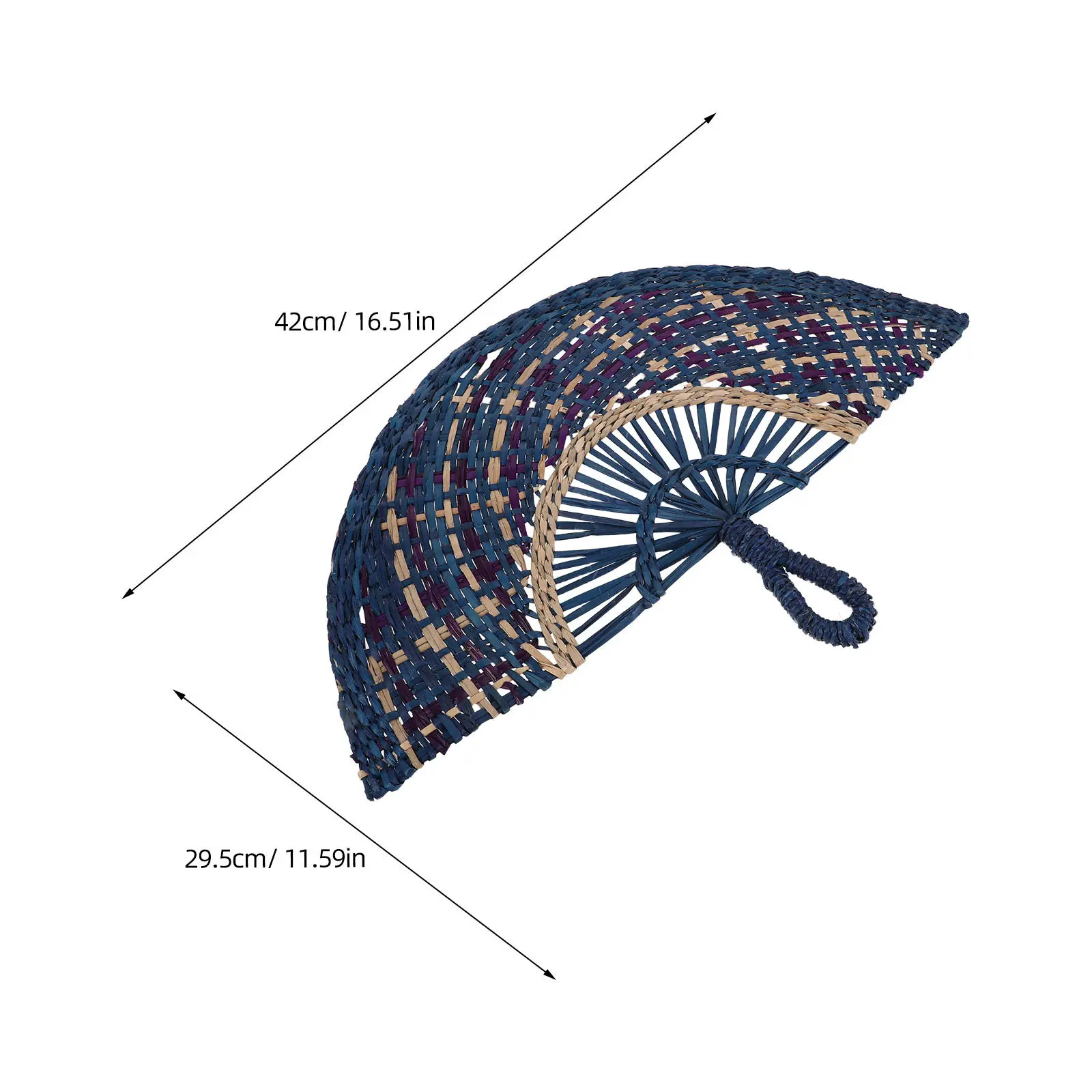 Hand Woven Fan Wall Decor Rustic Natural Straw Fan for Indoor Outdoor Wall Hanging Boho Farmhouse Summer Cooling Decoration