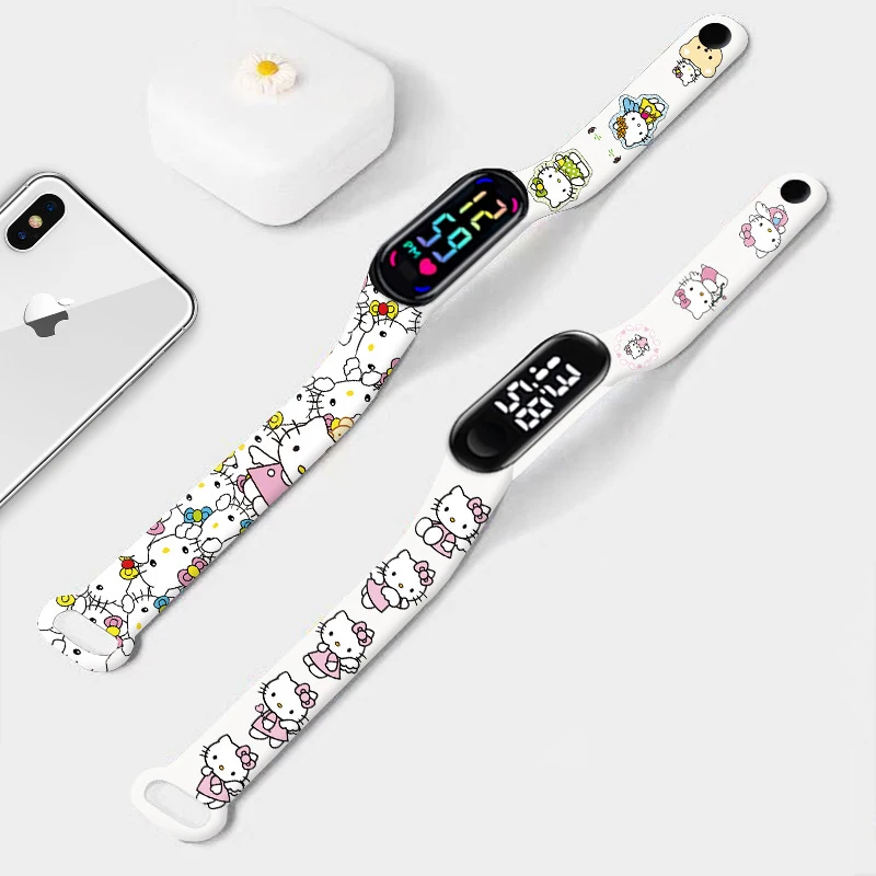 Sanrio Hello Kitty Strap for Xiaomi Mi Band 4 3 5 6 Watch Band  Cute Silicone Bracelet Replacement for XiaoMi Band 8 7 Wristband