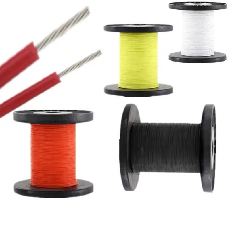 10M/50M UL10064 FEP Wire 26/28/30/32/34/36/40AWG PTFE Plastic Ultra Fine Micro Litz Wires Solder High Conductivity Copper Cable