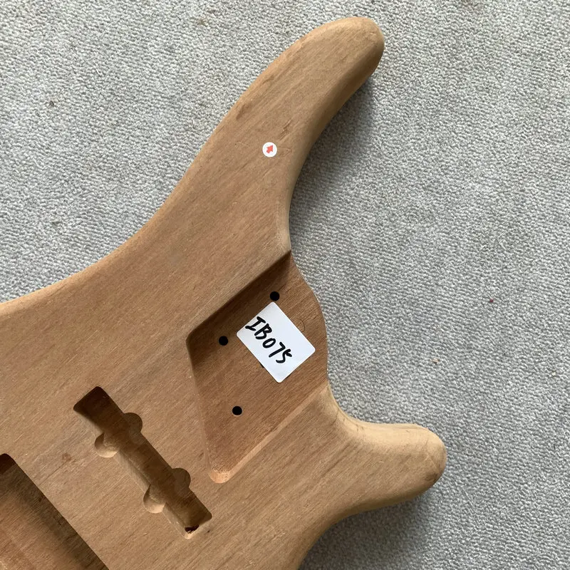 IB075 Active Pickups Electric Bass Body in Natural Color Solid Redwood No paints Unfinished Wood Damages And Scratch