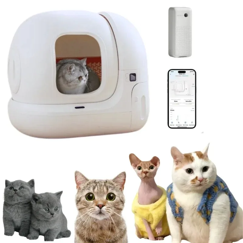 

PETKIT Smart Self Cleaning Cat Litter Box Automatic App Control Cat Toilet Air Purifier Spray