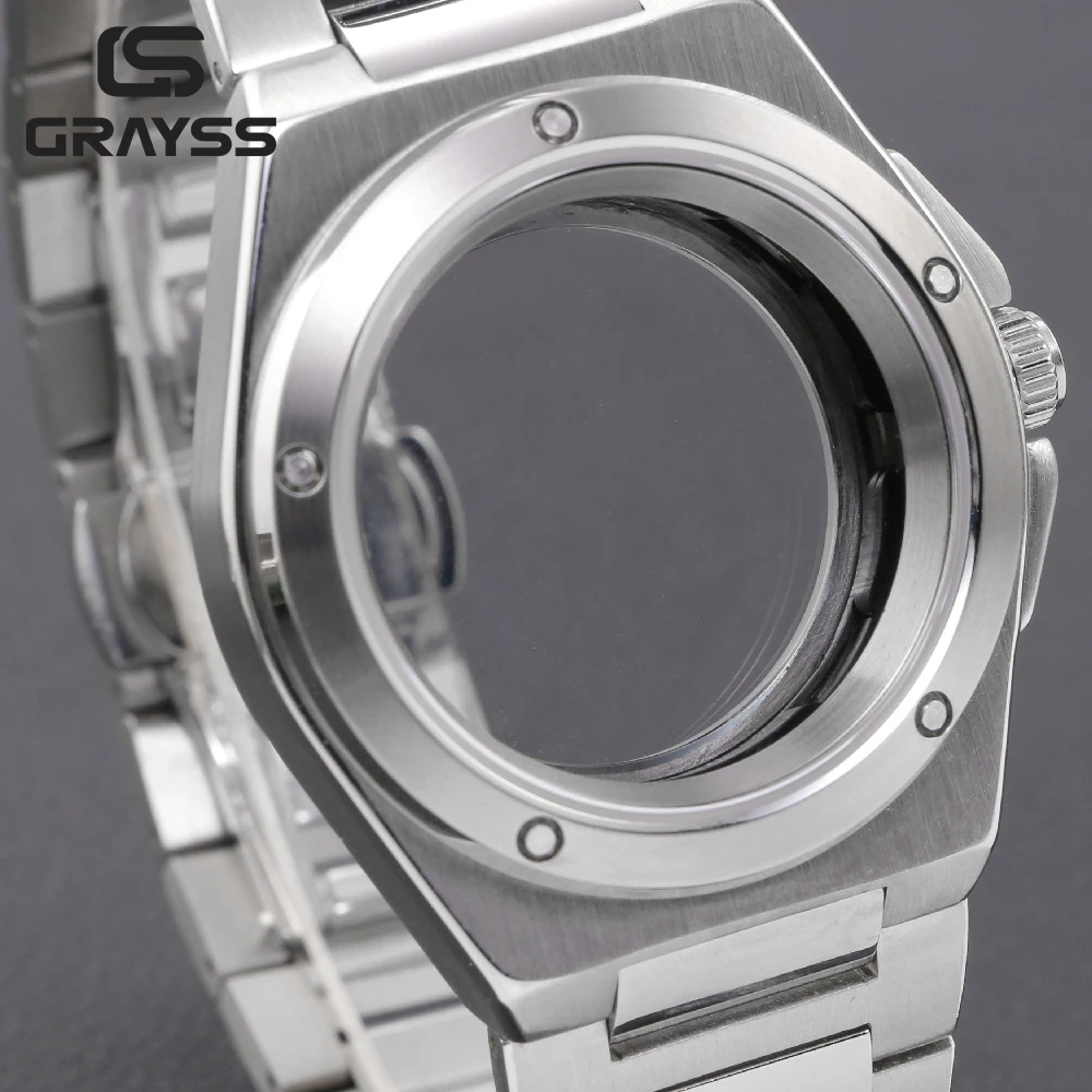 40mm Fit Engineer Stil NH35/NH34/4R35 Mechanische Bewegung männer Solide Edelstahl Business Uhr Fall DIY uhr Zubehör – Detail 2