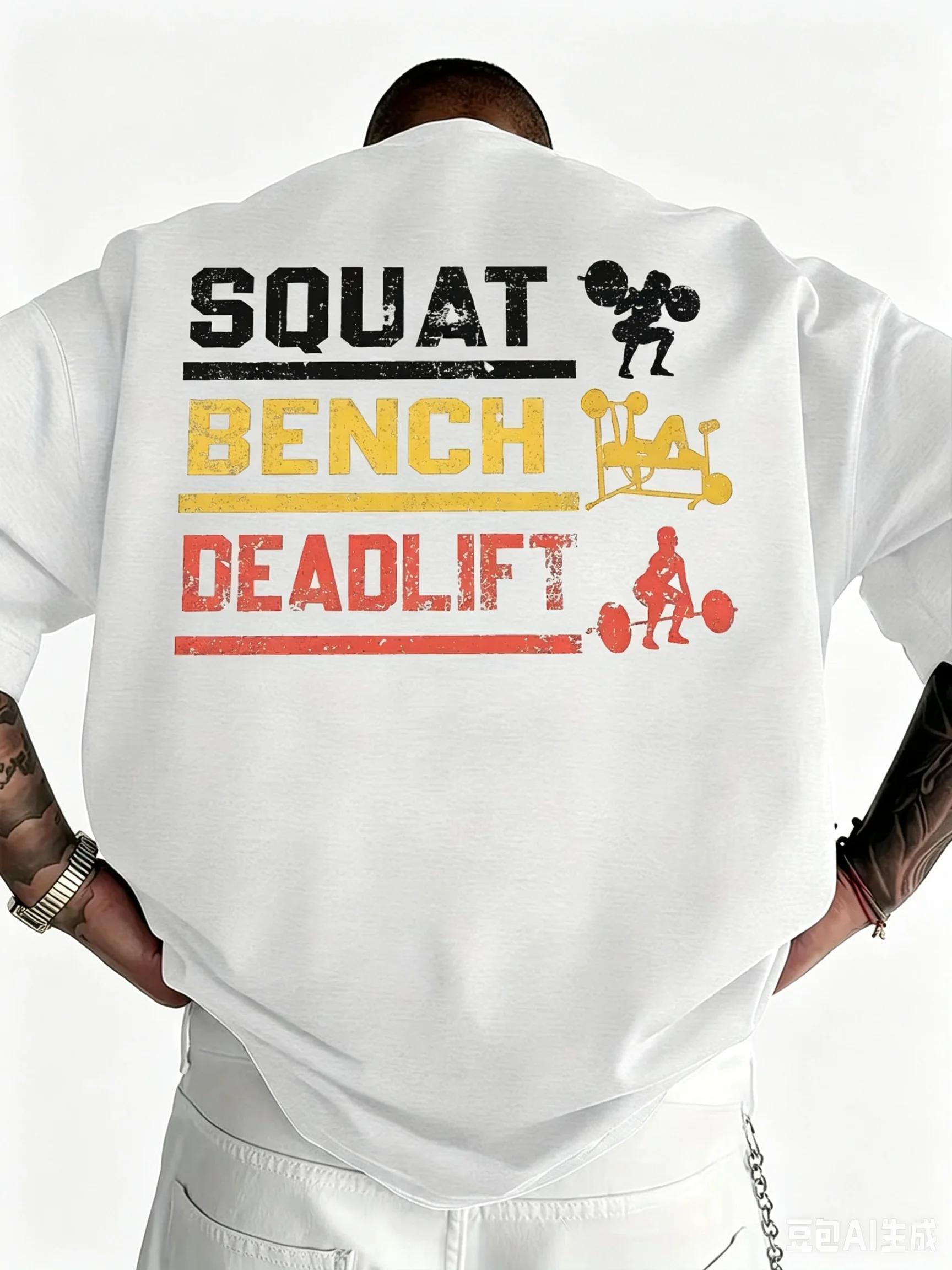 Men's Women Squat Deadlift Weightlifting GYM T Shirt  Tee Streetwear Summer Fashior