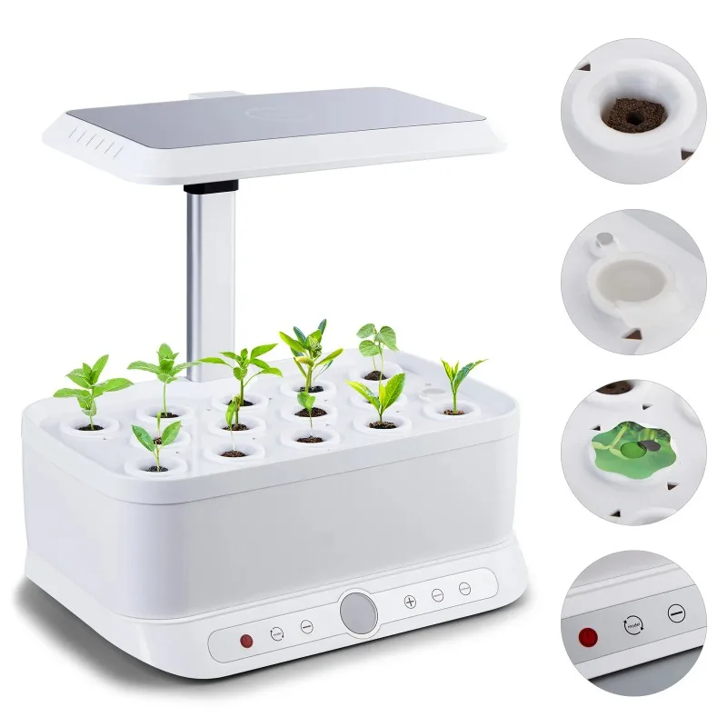 Home garden system countertop hydroponic herb garden starter kit hydroponic growing system indoor small with LED grow light