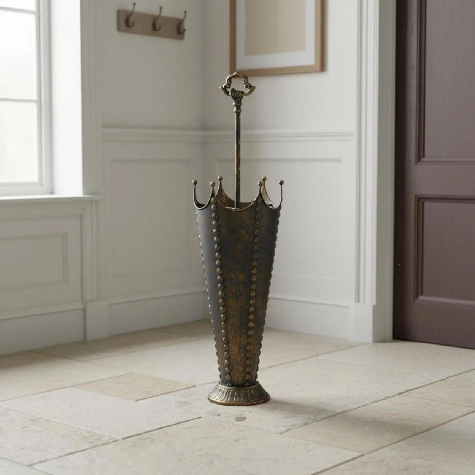 Rustic Umbrella Holder Antique Finish Household Storage Retro for Hallway