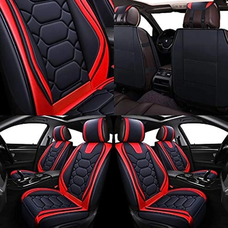 Custom Car Seat Cover Universal Luxury Leather  Front Back Full Set  Interior Accessories Most Cars SUV Pick-up Truck 2024