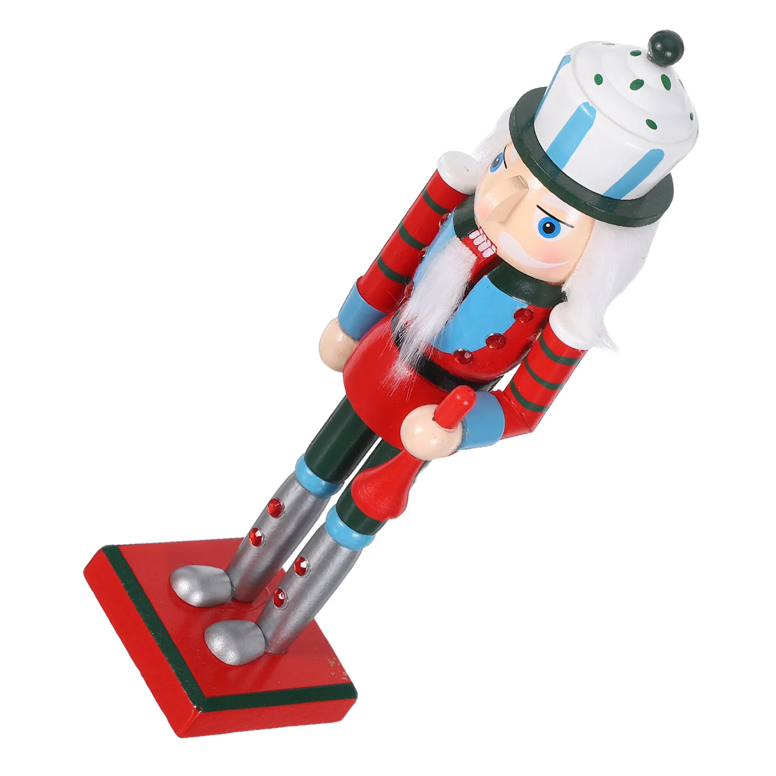 

25.5Cm Handcrafted Wooden Nutcracker Soldier Ornament Festive Christmas Shelf Decor Holiday Mantel Display Traditional Xmas -