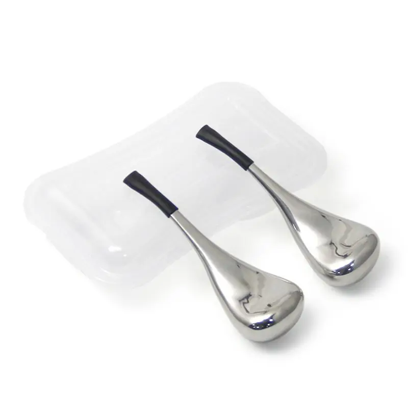 4X globos de hielo cuchara masajeador cuidado de la piel Facial herramienta de congelación rodillo de belleza Facial de acero inoxidable masaje de enfriamiento Bola de Spa