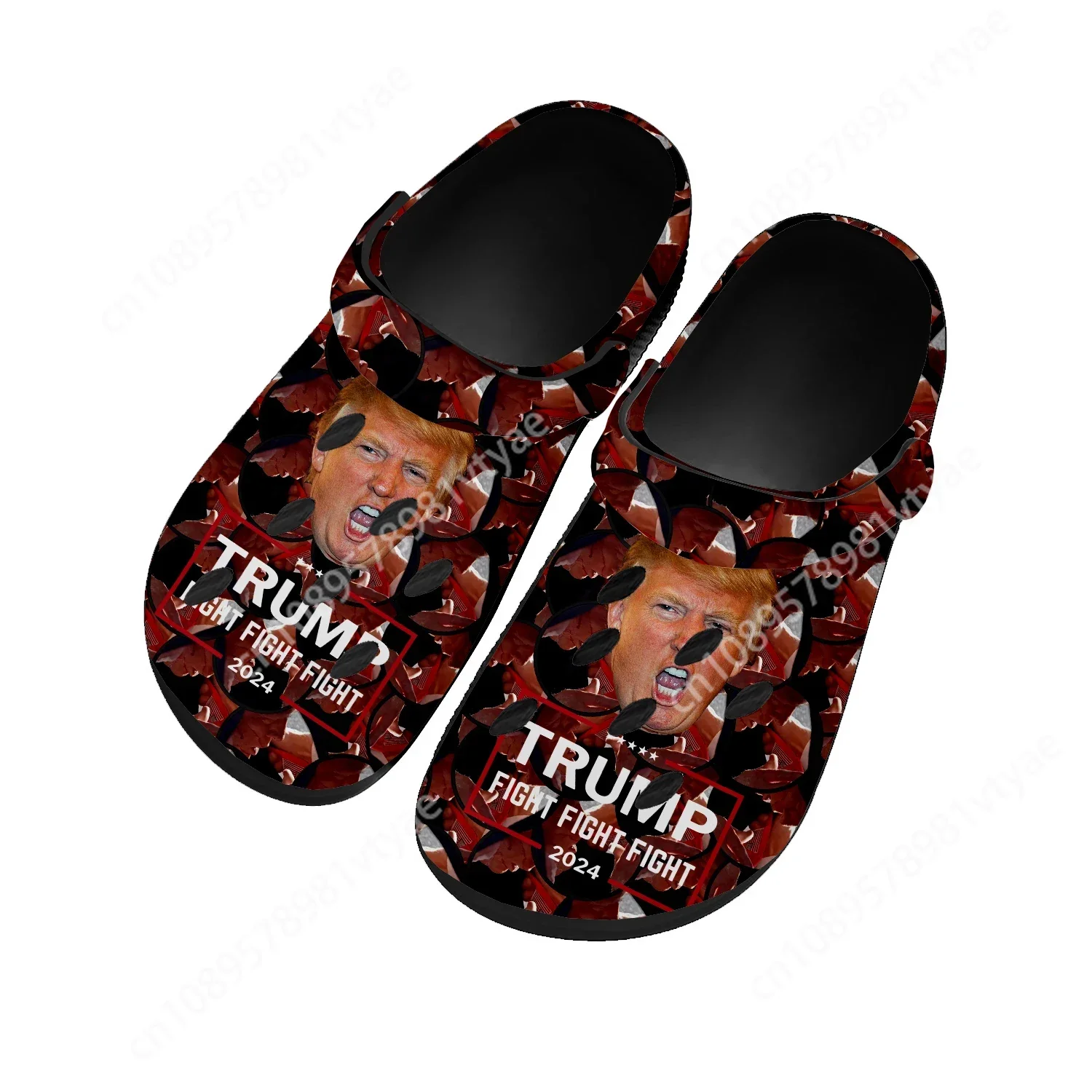 Donald Trump Fight 2024 Make America GREAT AGAIN Home Clogs Custom Water Shoes Mens Womens Teenager Sandals Garden Hole Slippers