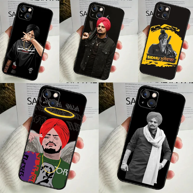 Indian Rapper Sidhu Moose Wala Phone Case For iPhone 16 15 14 13 12 11 Pro Max Mini X XR XS Max 7 8 Plus Back Cover