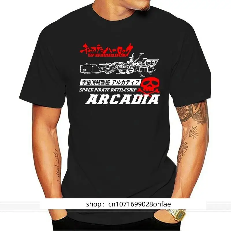 Albator Captain Harlock Space ARCADIA T-shirt S M L XL 2XL 3XL cotton tshirt men summer fashion t-shirt euro size