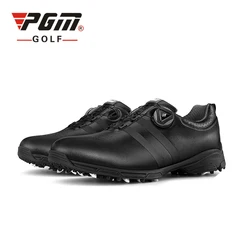 PGM-zapatos de golf impermeables para hombre, calzado deportivo con hebilla rotativa antideslizante, venta directa