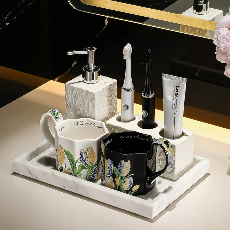 Mouthwash Cup Light Luxury High Value Lily of the Valley Tooth Brushing Cup