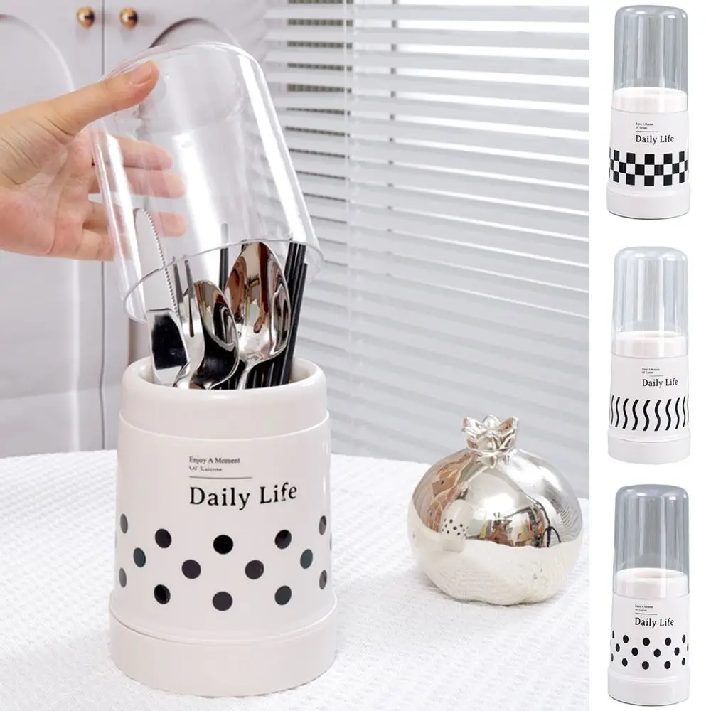 

Food Grade Chopsticks Cage Plastic Dustproof Chopsticks Spoon Holder Insect-proof Detachable Tableware Drain Storage Rack