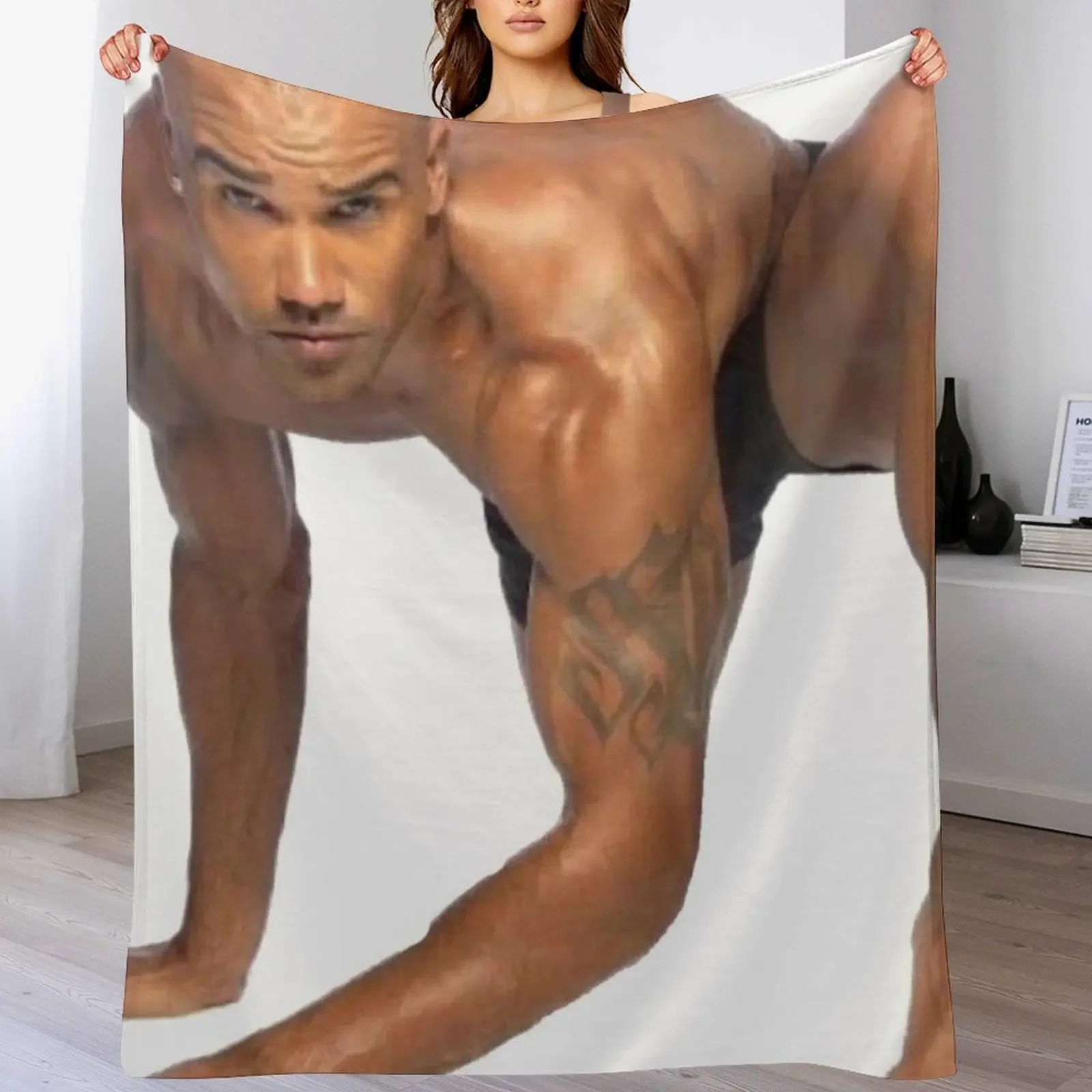 Shemar Moore Throw Blanket funny gift Thin Quilt Blankets