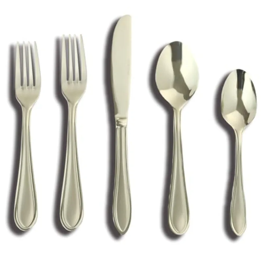 

60-Piece Stainless Steel Silverware Set 18/0 Stainless Steel Flatware Silver Color Dishwasher Safe Modern Tableware for Home Ki