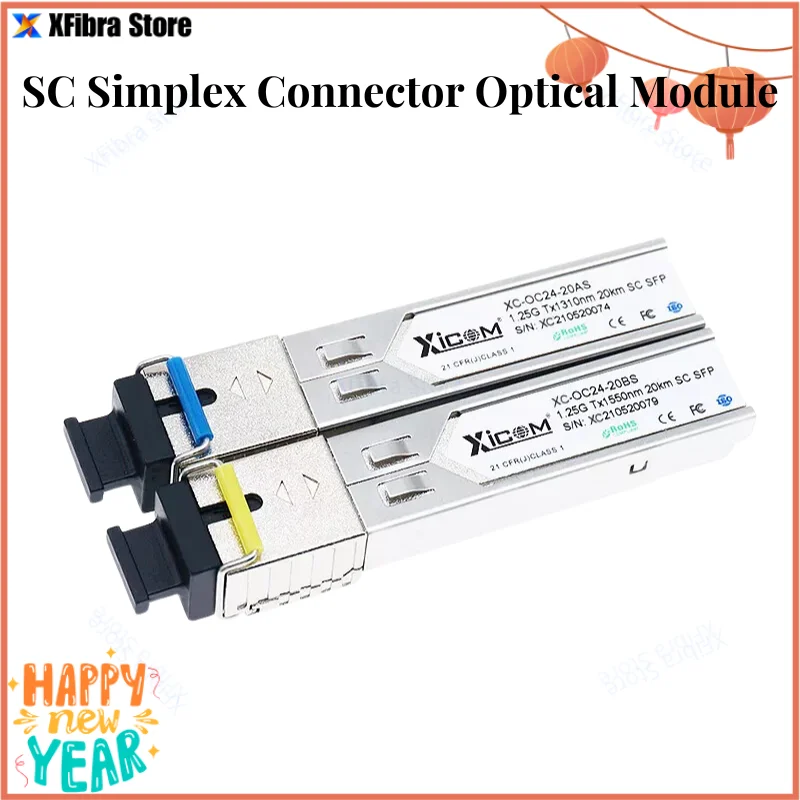 

Cisco/Mikrotik Gigabit Switch, SC Simplex Connector, SFP 1.25G Optical Module, Single Fiber 1310nm 1550nm