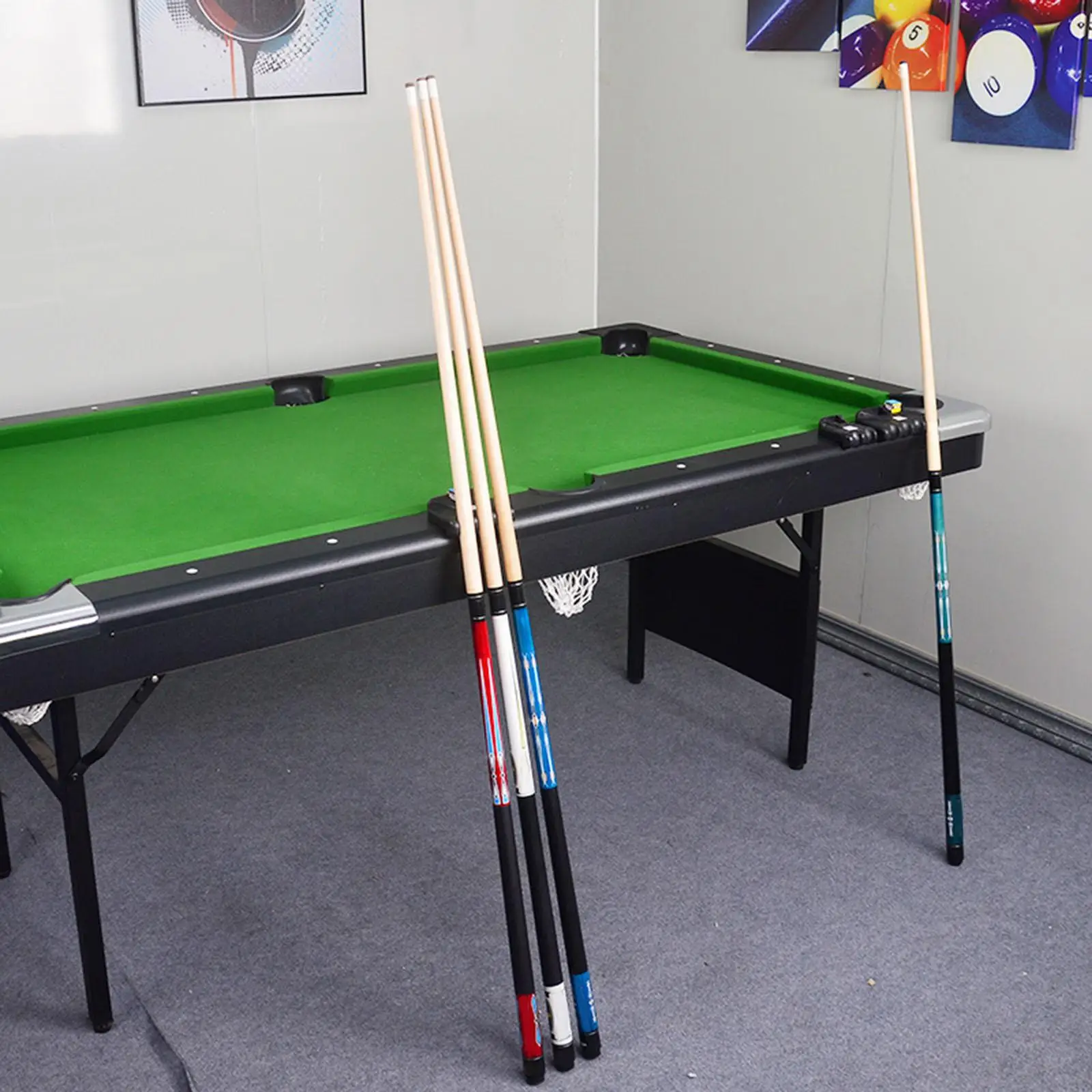 

Pool Cue Storage Rack Rubber Plastic Non Installation Floor Tabletop Holder for Billiard Stick Accessories Game Room Bar Players