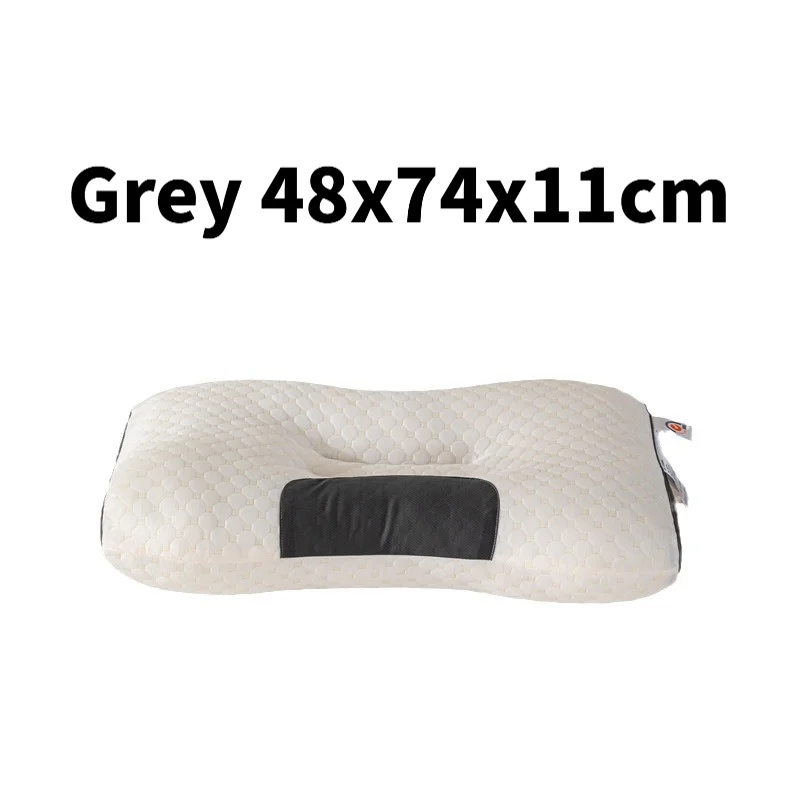 2PC Ergonomic Cervical Neck Pillow Soybean Fiber Massage Sleep Cushion for Home SPA Sleeping