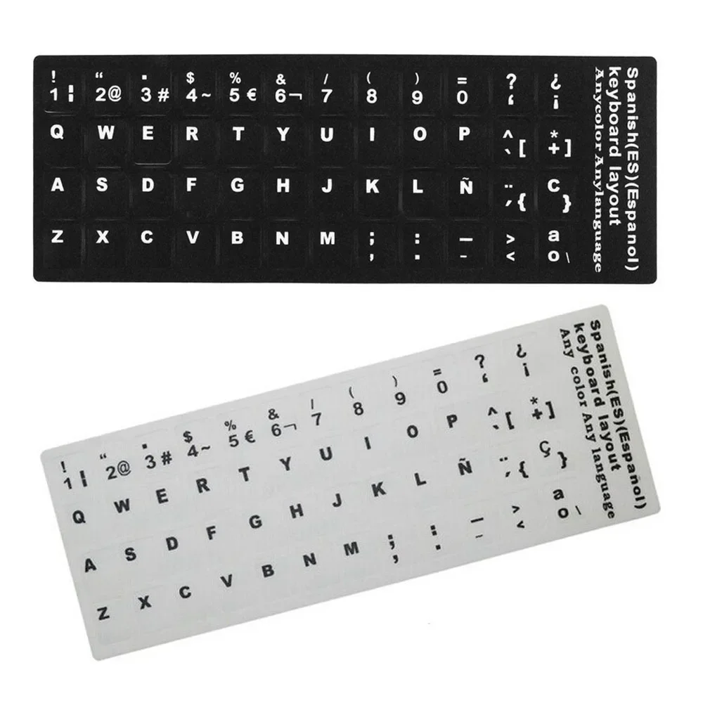 Banggood 1pcs Spanish Espanol Black or White Letters Alphabet Layout Keyboard Stickers for Universal Laptop Desktop