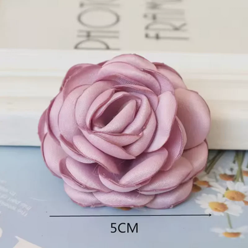 10PCS/Lot Purple Mix Chiffon Handmade Fabric Simulation Flowers For Wedding Dress Hat Shoes Decoration DIY Accessories