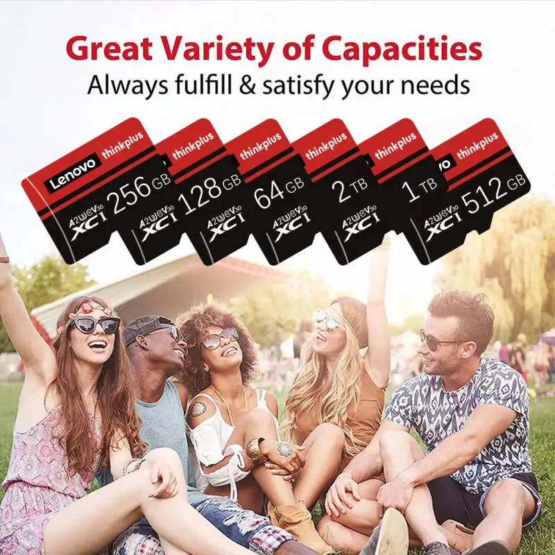 Lenovo Secure Digital Speicherkarte 128 GB 64 GB Kamera SD-Flash-Speicherkarte 2 TB für digitale Spiegelreflexkamera Camcorder U3 Mini-TF-Karte